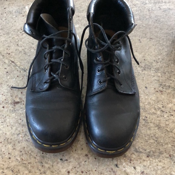 Dr. Martens Black Mid Cut Boots Made in England - Picture 4 of 10
